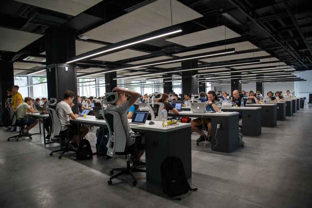 Professionals working in a contemporary office